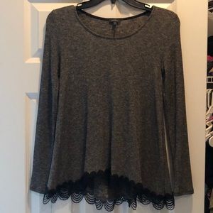 Grey long sleeve top